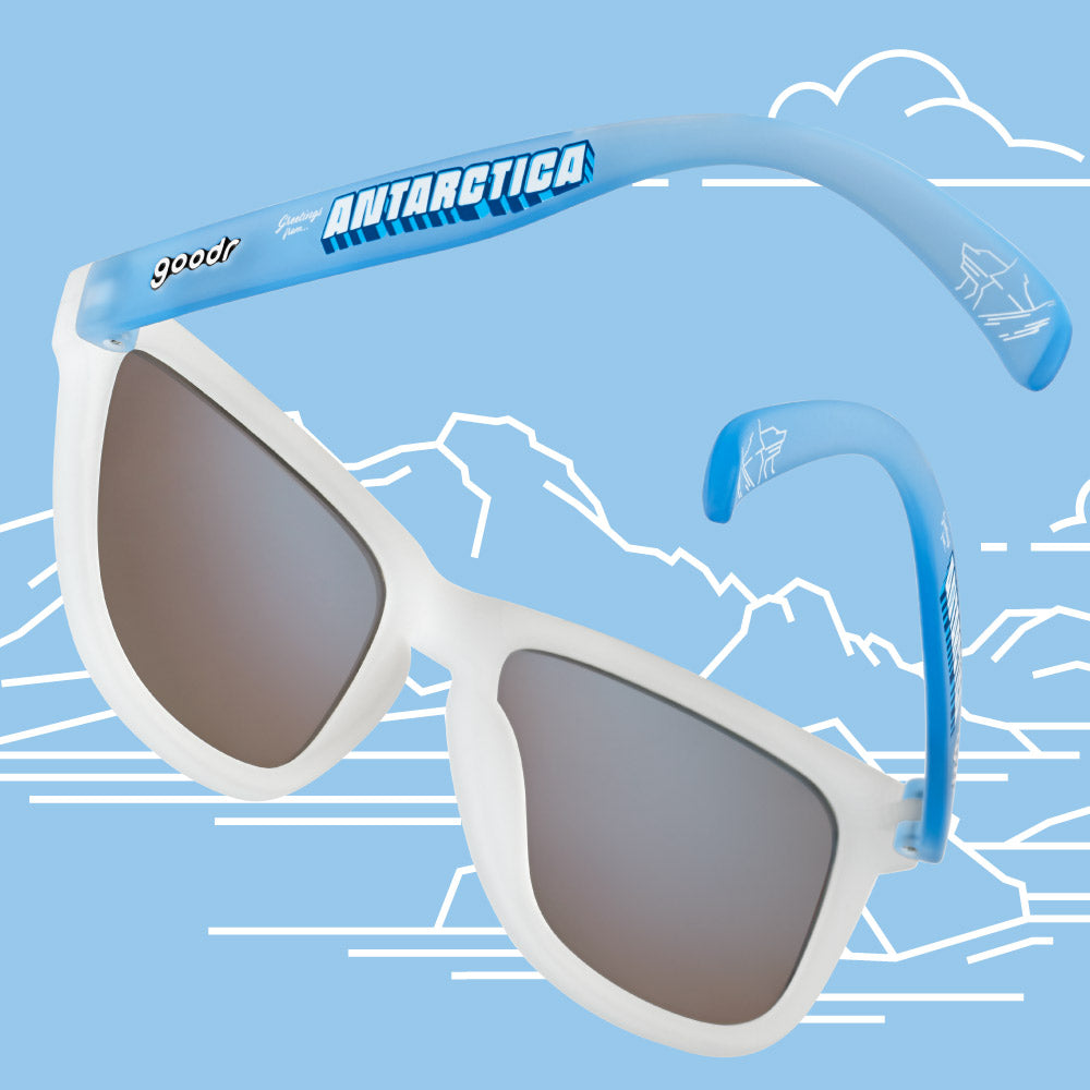 blue and whit polarized sunglasses